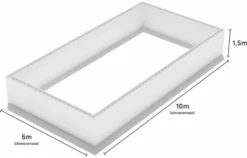 Polystyreen Zwembad Blokkenset - 10,00 X 5,00 X 1,50 M -Aanbiedingen Zwembad Schoon Winkel 1000x500 zij size