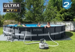 Intex Ultra Frame XTR Pool - 610 X 122 Cm - Met Zandfilterpomp En Accessoires -Aanbiedingen Zwembad Schoon Winkel 26334gn sfeerafbeelding met accessoires