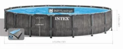 Intex Prism Frame Pool Greywood - 549 X 122 Cm – Met Filterpomp En Accessoires -Aanbiedingen Zwembad Schoon Winkel 26744gn zwembadformaat 1