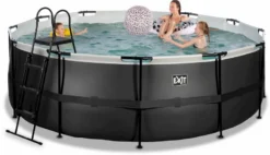 EXIT TOYS EXIT Black Leather Zwembad - 427 X 122 Cm - Met Zandfilterpomp En Trap -Aanbiedingen Zwembad Schoon Winkel 688 1200 exit 30 27 14 20 int 4