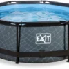 EXIT TOYS EXIT Stone Zwembad - 244 X 76 Cm - Met Filterpomp