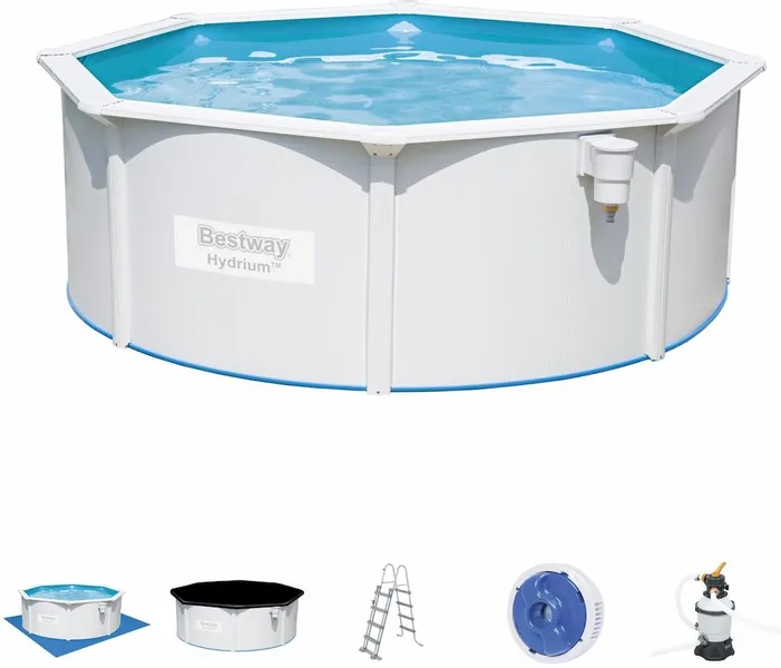 Bestway Hydrium Alderney Metalen Zwembad Ø360 X 120 Cm 1 Bestway Hydrium Alderney Metalen Zwembad Ø360 X 120 Cm
