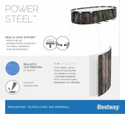Bestway Power Steel Oval Zwembad - 610 X 366 X 122 Cm - Met Filterpomp En Accessoires -Aanbiedingen Zwembad Schoon Winkel 900 989 5611r 02 power steel