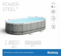 Bestway Power Steel Oval Zwembad - 549 X 274 X 122 Cm - Met Filterpomp En Accessoires -Aanbiedingen Zwembad Schoon Winkel 900 989 56710 01 power steel