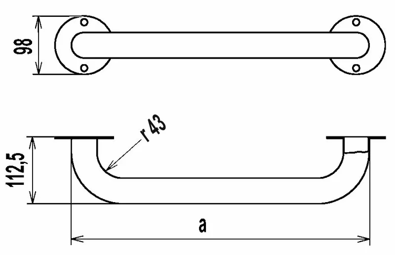 Handrails Zwembadleuning RVS 316 - 1 Meter 2 Handrails Zwembadleuning RVS 316 - 1 Meter - Afbeelding 2