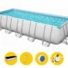 Bestway Power Steel Rectangular Zwembad - 640 X 274 X 132 Cm - Met Zandfilterpomp En Accessoires