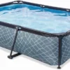 EXIT TOYS EXIT Stone Zwembad - 220 X 150 X 65 Cm - Met Filterpomp