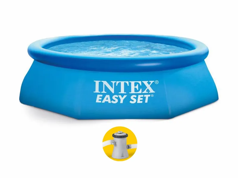 Intex Easy Set Pool - 244 X 61 Cm - Met Filterpomp 1 Intex Easy Set Pool - 244 X 61 Cm - Met Filterpomp