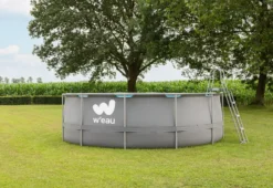 W'eau Steel Frame Zwembad - 427 X 122 Cm - Met Filterpomp En Accessoires -Aanbiedingen Zwembad Schoon Winkel w eau zwembad voorkant